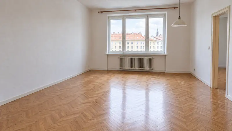 Stejný pokoj po virtuálním vyklizení